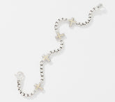 JAI Sterling Silver & 14K Symbols 3.7mm Box Chain Bracelet, 8"